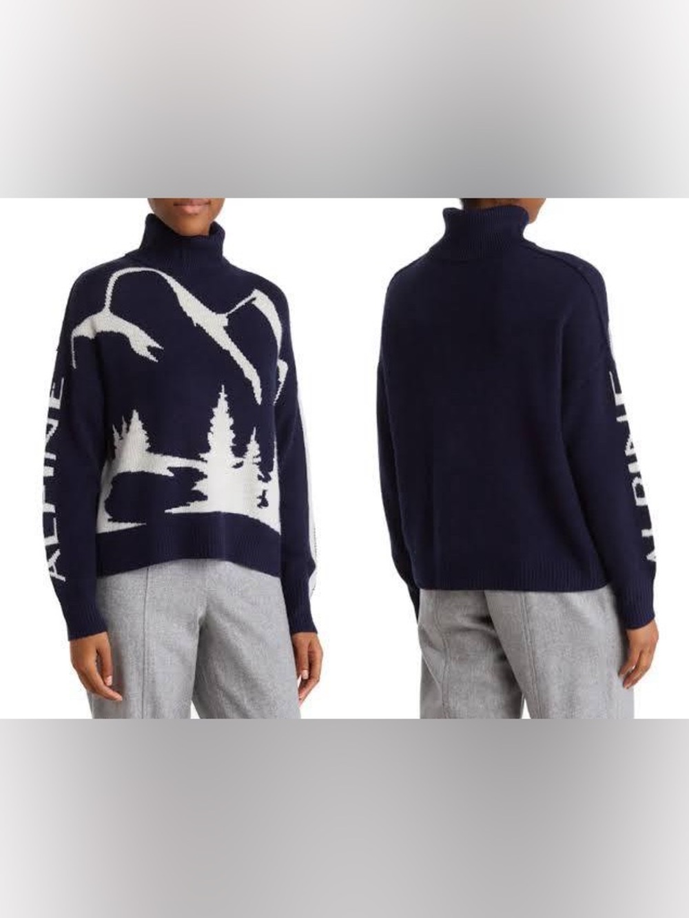 Skull Cashmere Turtleneck Sweater produced by the luxury brand 360Cashmere. L